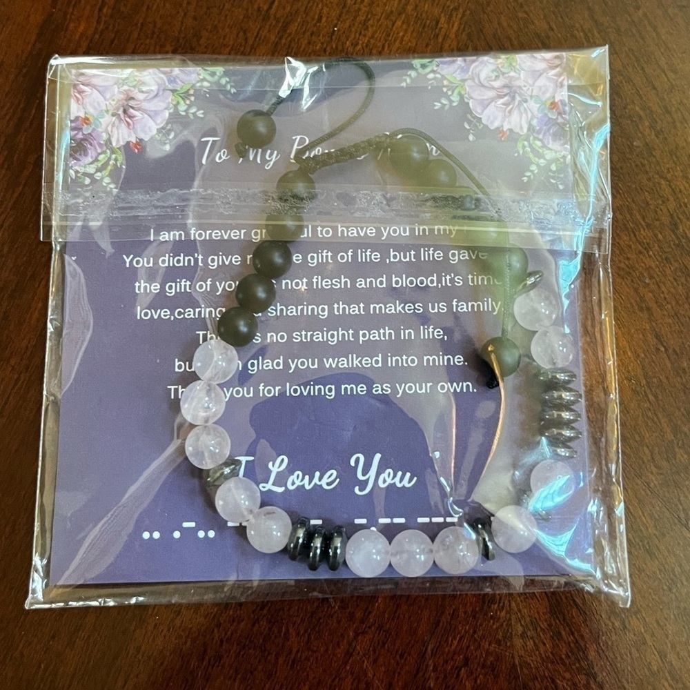 Bonus Mom Step Mom bracelet Morris code - Picture 2 of 16